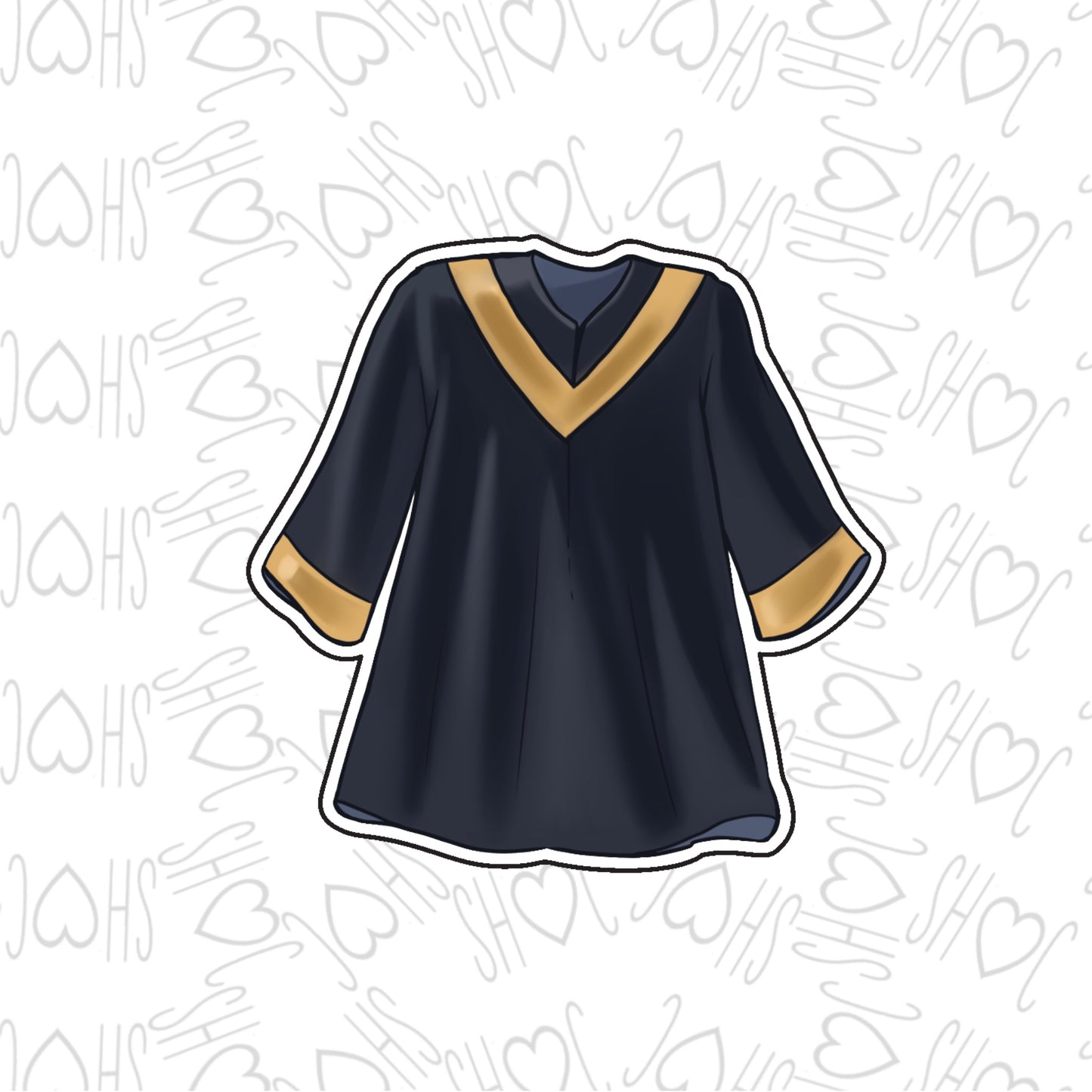 DONE TO ORDER: Graduation Gown 2 Cookie Cutter