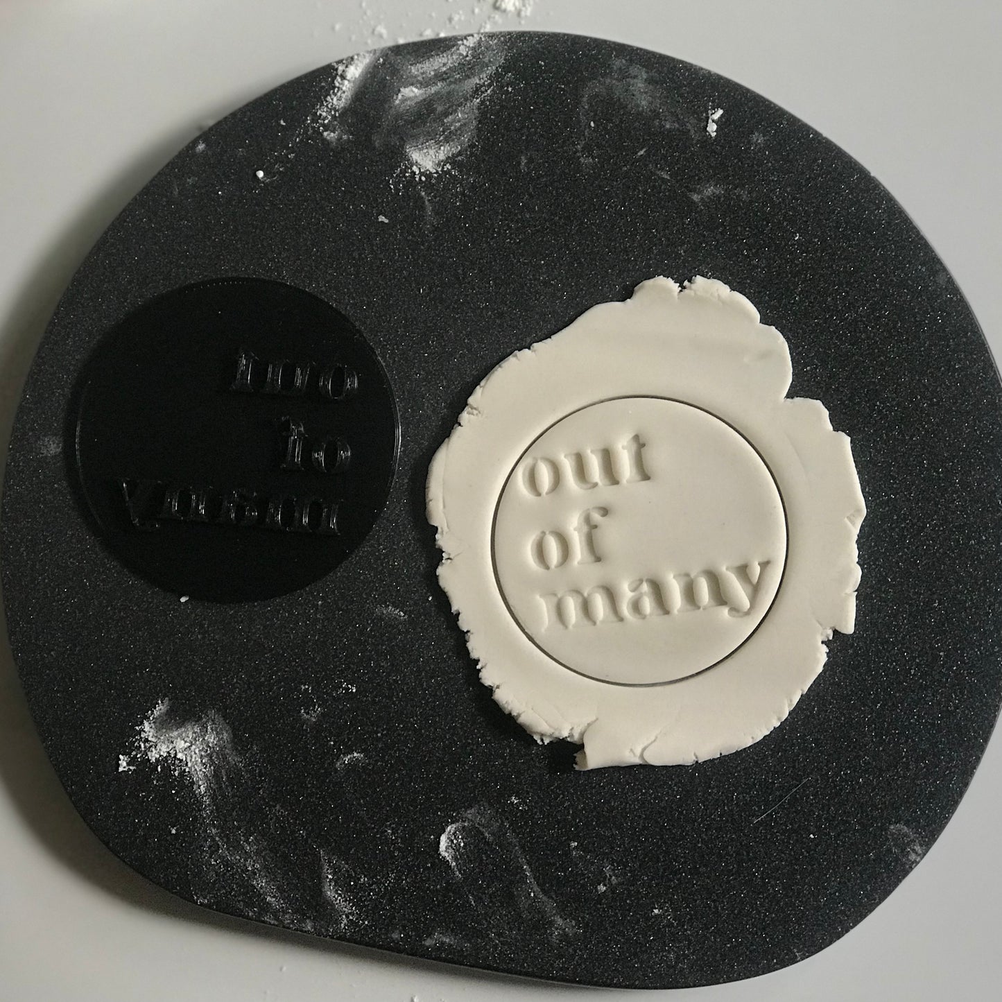 DONE TO ORDER: "Out of Many" Fondant Stamp