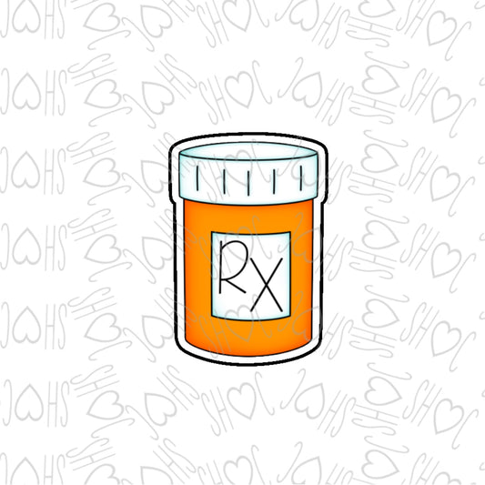 DONE TO ORDER: Pill Bottle Cookie Cutter