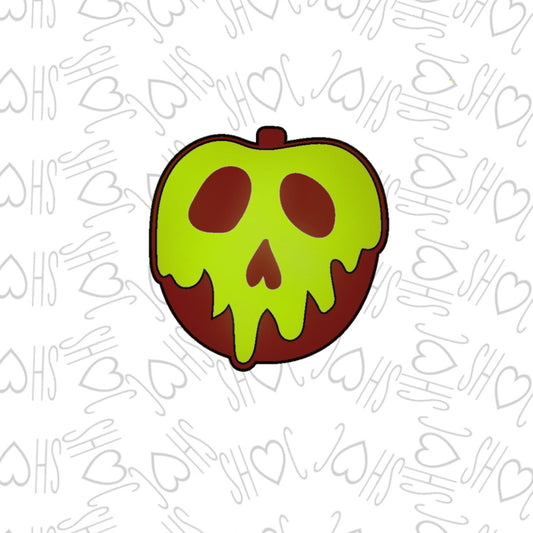 DONE TO ORDER: Poison Apple Cookie Cutter + Fondant Stamp