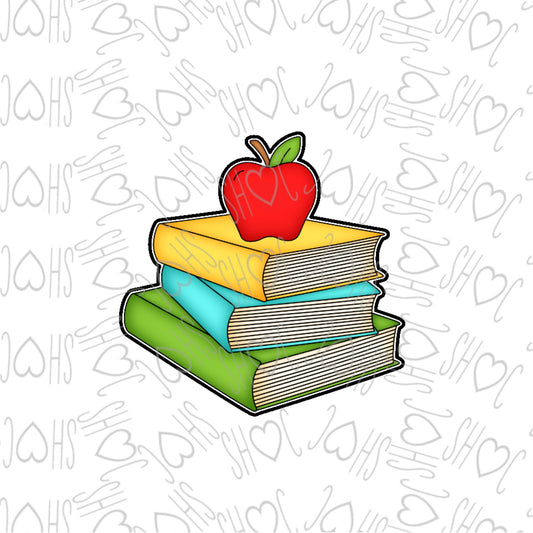 DONE TO ORDER: Apple Bookstack Cookie Cutter