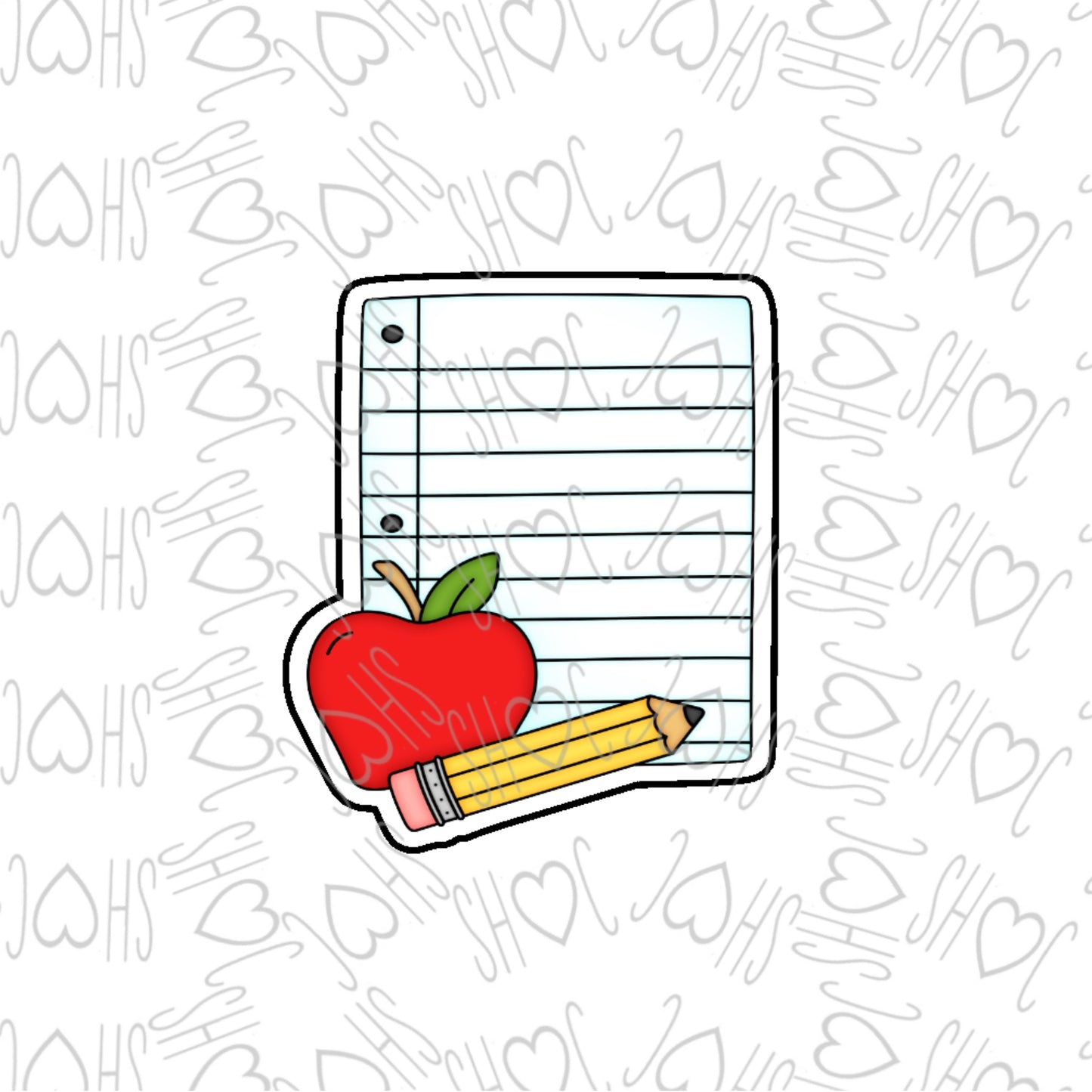 DONE TO ORDER: Notepaper/Pencil Cookie Cutter