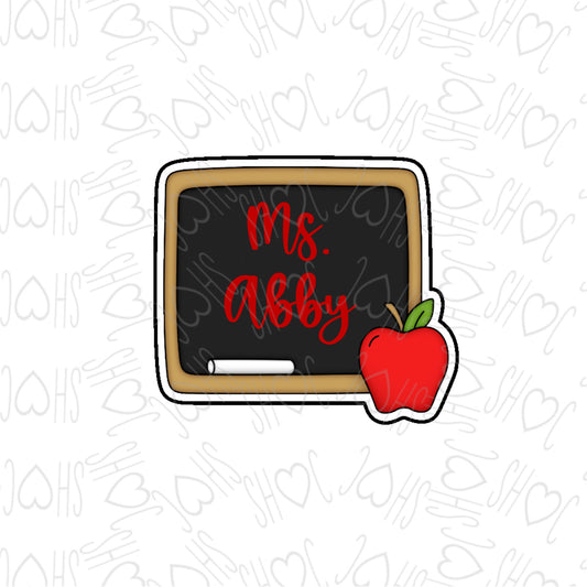 DONE TO ORDER: Blackboard/Apple Cookie Cutter