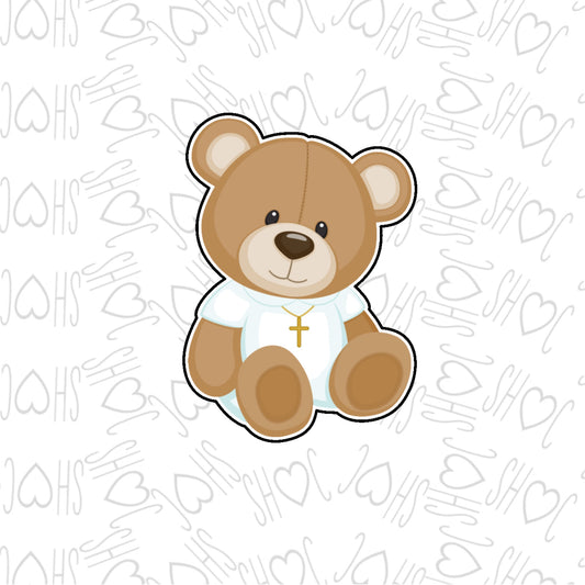 DONE TO ORDER: Boy Bear Cookie Cutter