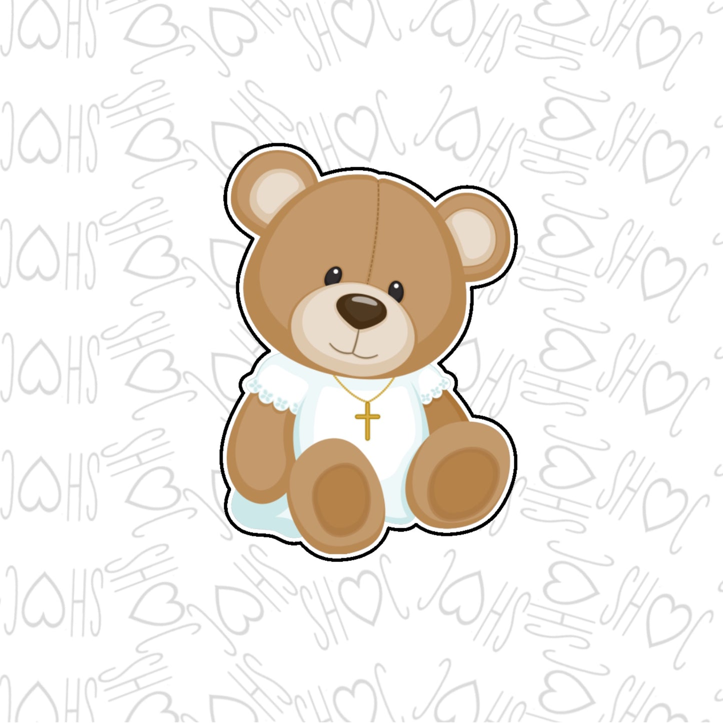 DONE TO ORDER: Girl Bear Cookie Cutter