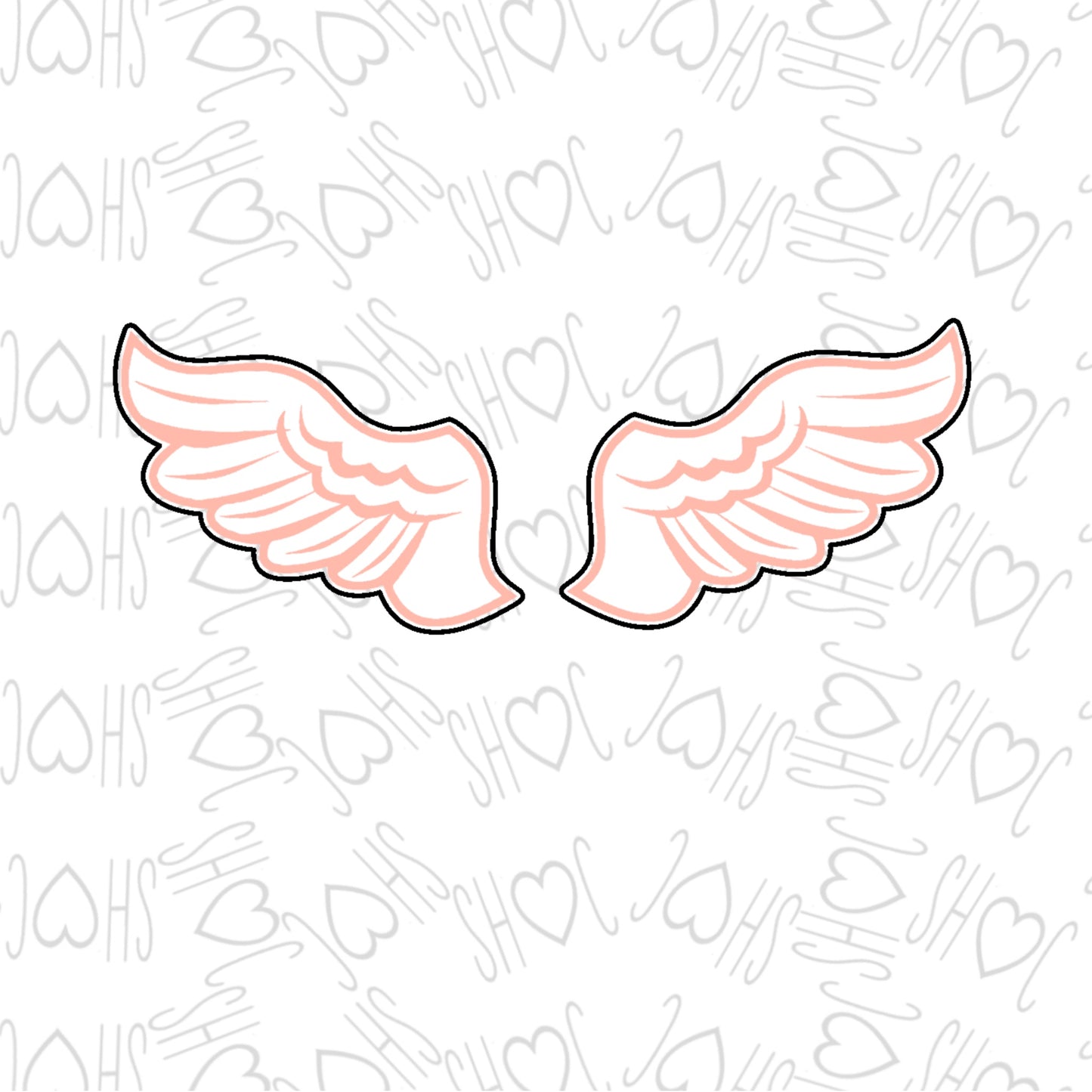 DONE TO ORDER: Angel Wings Cookie Cutter (Set of Two)