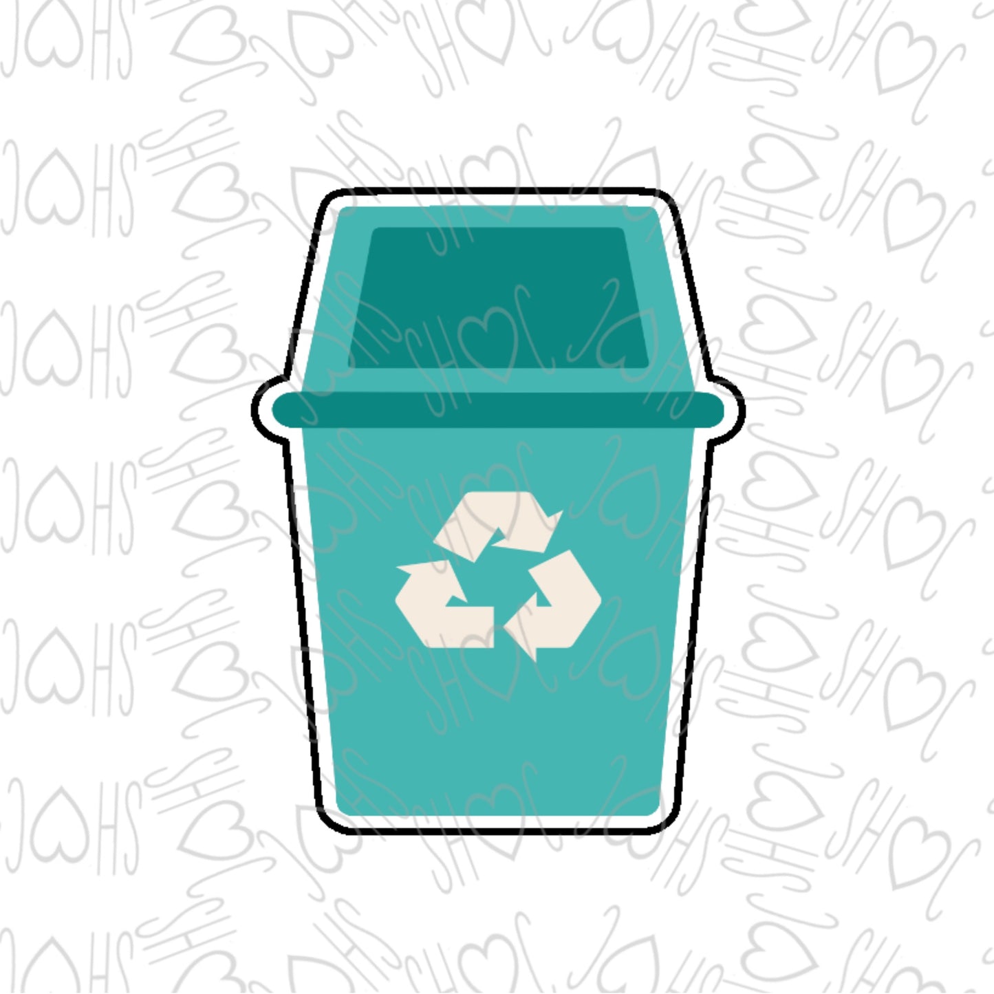 DONE TO ORDER: Recycle Bin Cookie Cutter