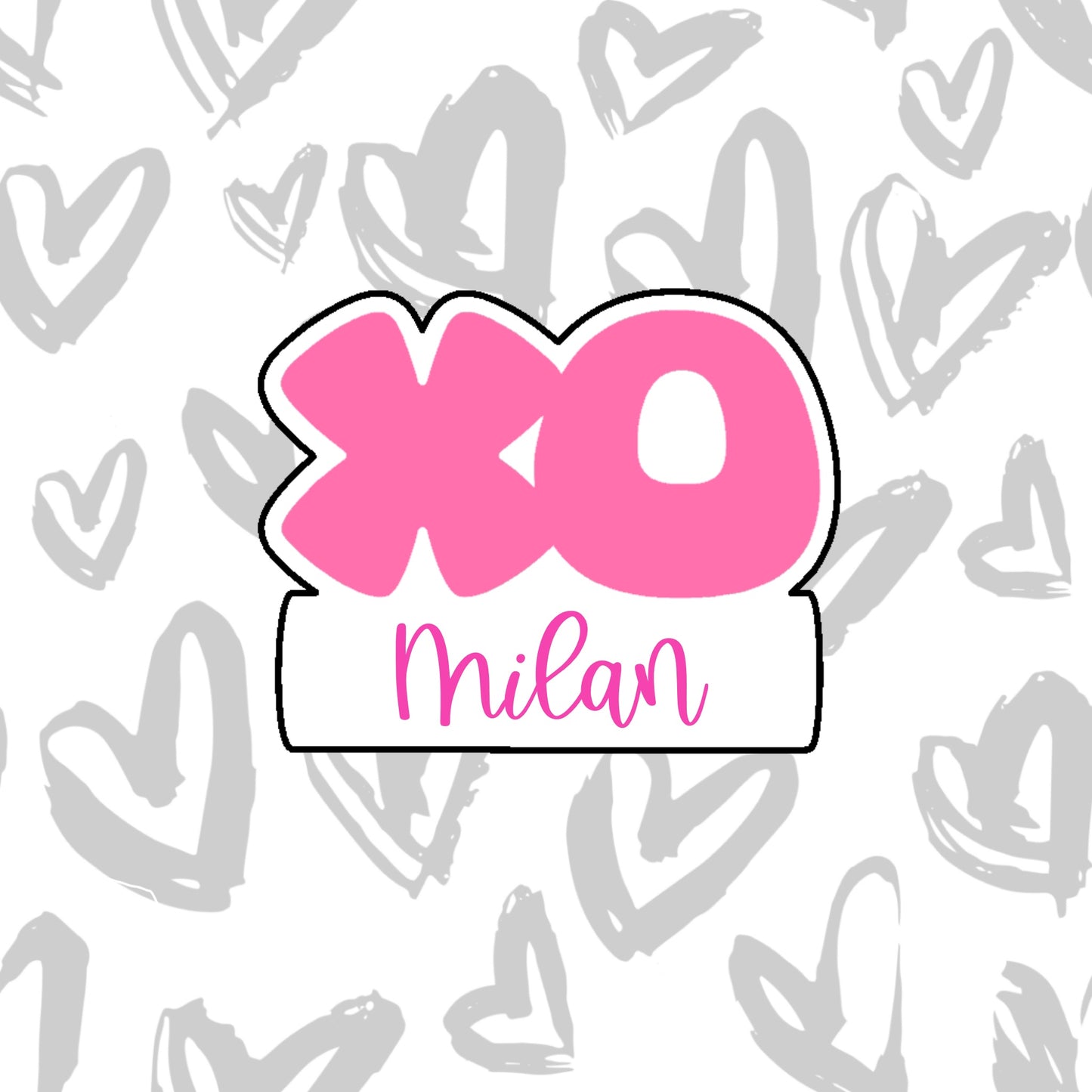 DONE TO ORDER: XO Plaque Cookie Cutter