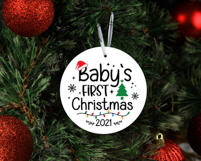 DONE TO ORDER: 2023 "Baby's First Christmas" Ceramic Ornament