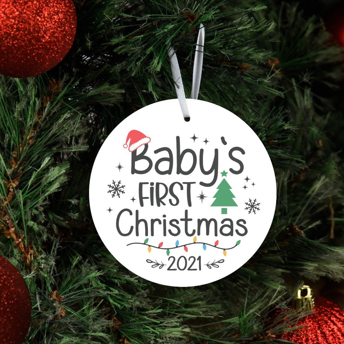 DONE TO ORDER: 2023 "Baby's First Christmas" Ceramic Ornament