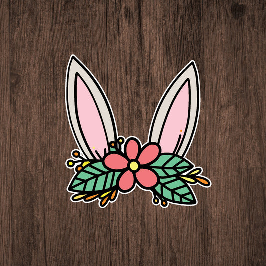 DONE TO ORDER: Floral Bunny Ears Cookie Cutter