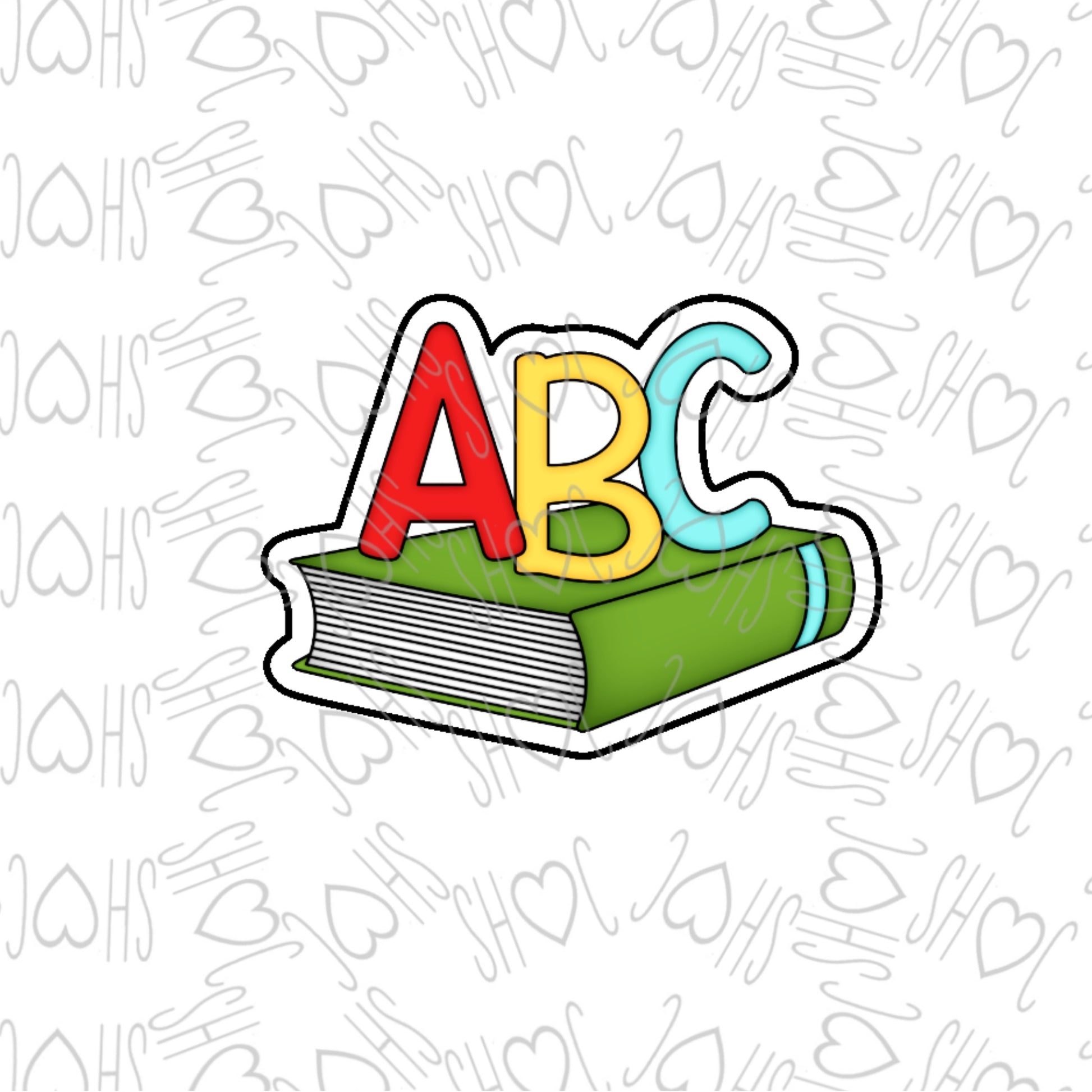 DONE TO ORDER: ABC Bookstack Cookie Cutter - SHCreations