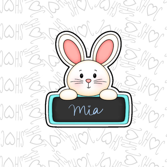 DONE TO ORDER: Bunny Plaque Cookie Cutter - SHCreations