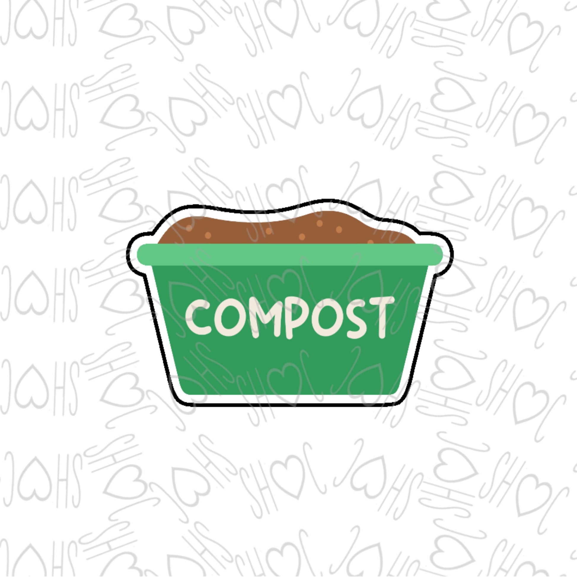 DONE TO ORDER: Compost Bin Cookie Cutter - SHCreations