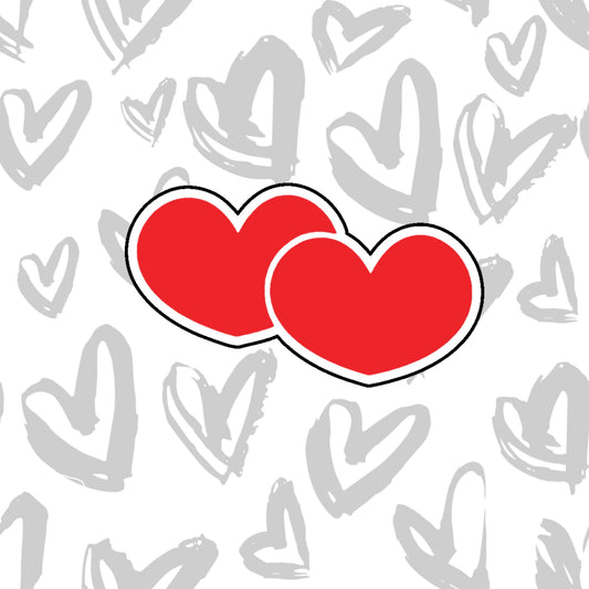 DONE TO ORDER: Double Heart 2 Cookie Cutter - SHCreations