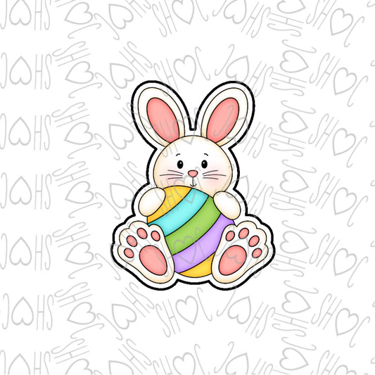 DONE TO ORDER: Easter Bunny w/egg Cookie Cutter - SHCreations