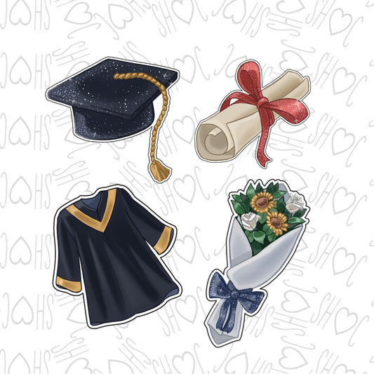 DONE TO ORDER: Graduation Cookie Cutter Set - SHCreations