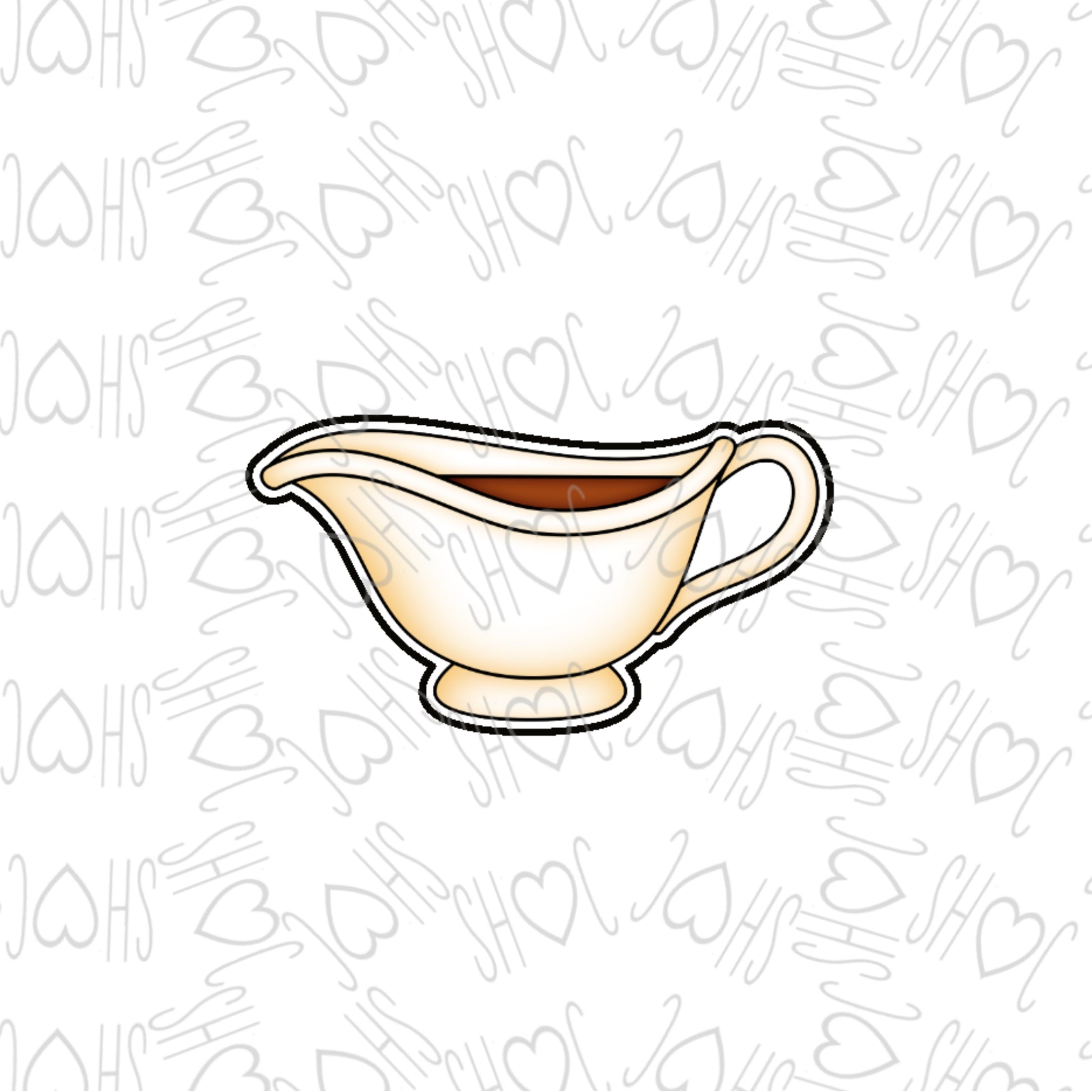 DONE TO ORDER: Gravy Boat Cookie Cutter - SHCreations