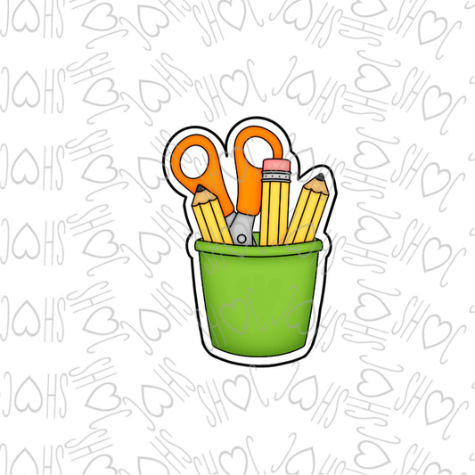DONE TO ORDER: Pencil Holder Cookie Cutter - SHCreations