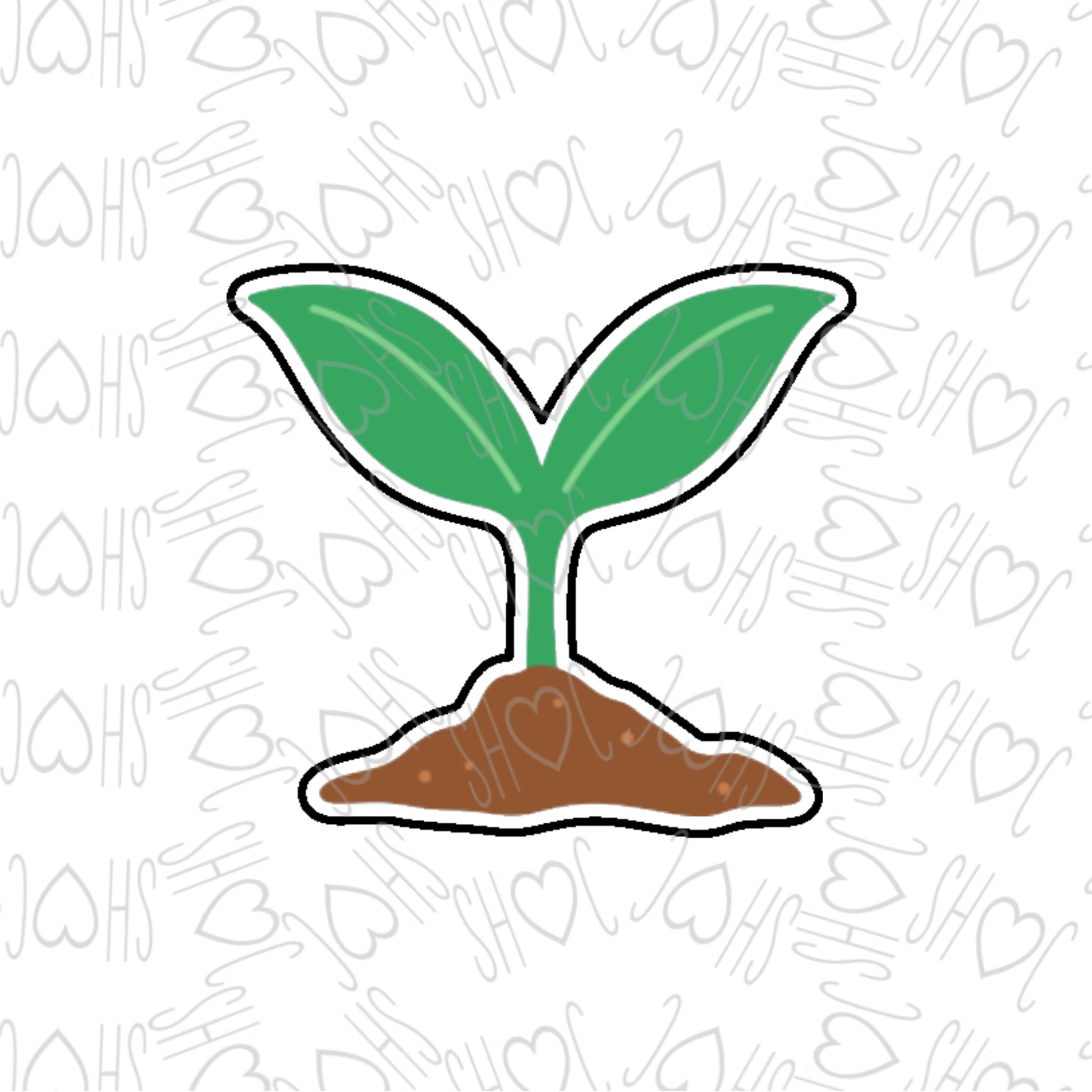 DONE TO ORDER: Sprout Cookie Cutter - SHCreations