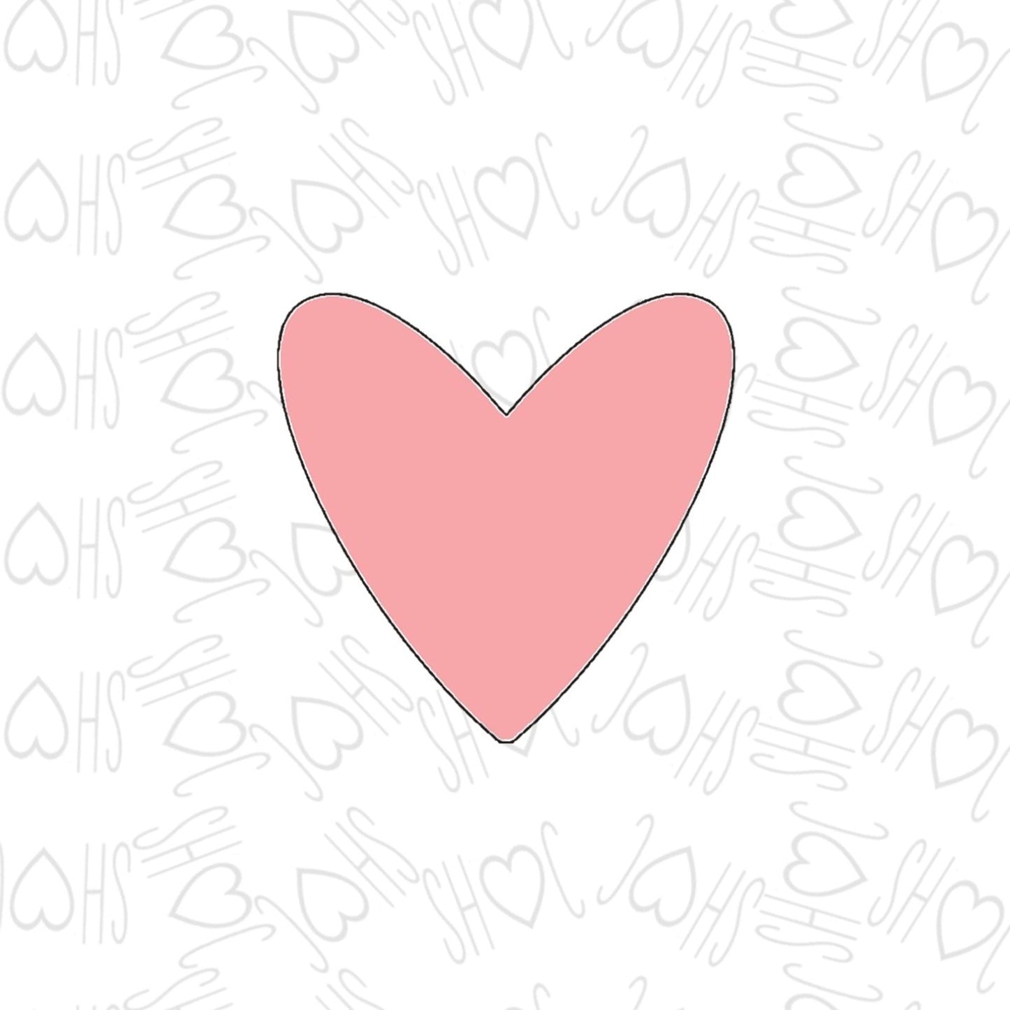 DONE TO ORDER: Abstract Heart Cookie Cutter - SHCreations