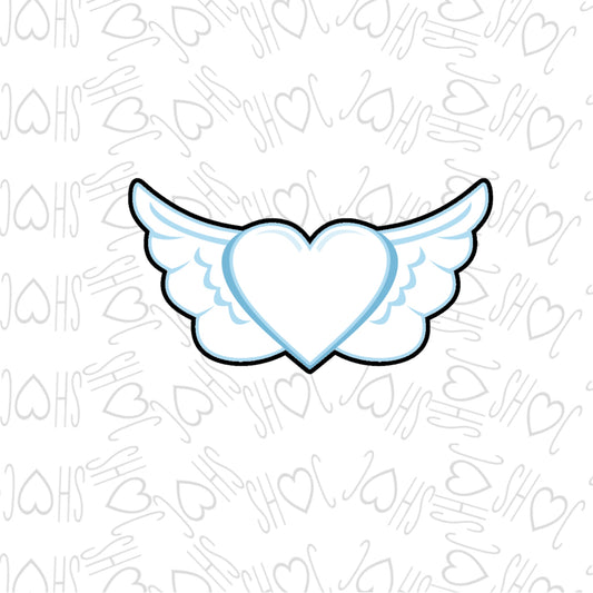 DONE TO ORDER: Angel Wing Heart Cookie Cutter - SHCreations