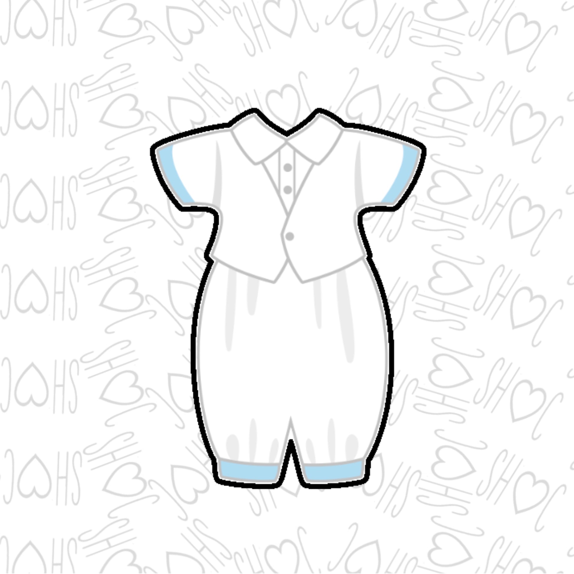 DONE TO ORDER: Baby Boy Romper Cookie Cutter - SHCreations