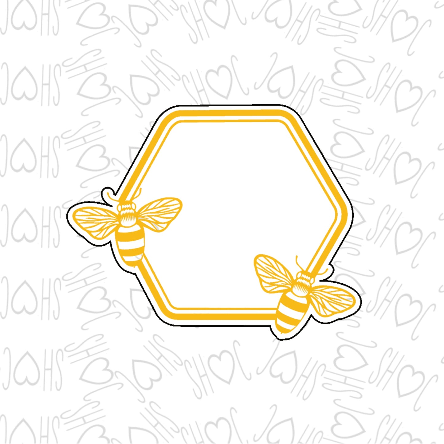 DONE TO ORDER: Bee Hexagon Cookie Cutter - SHCreations