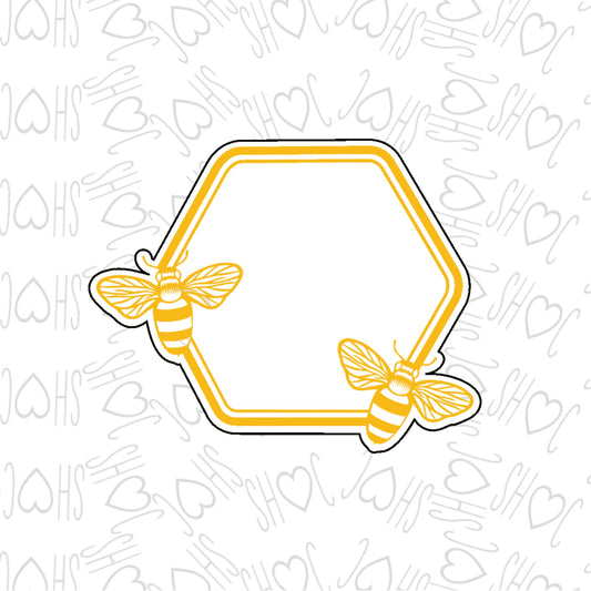 DONE TO ORDER: Bee Hexagon Cookie Cutter - SHCreations
