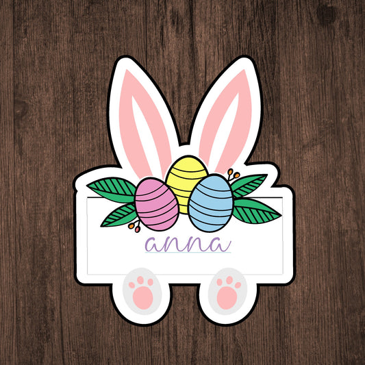 DONE TO ORDER: Bunny Ears Floral Plaque Cookie Cutter - SHCreations