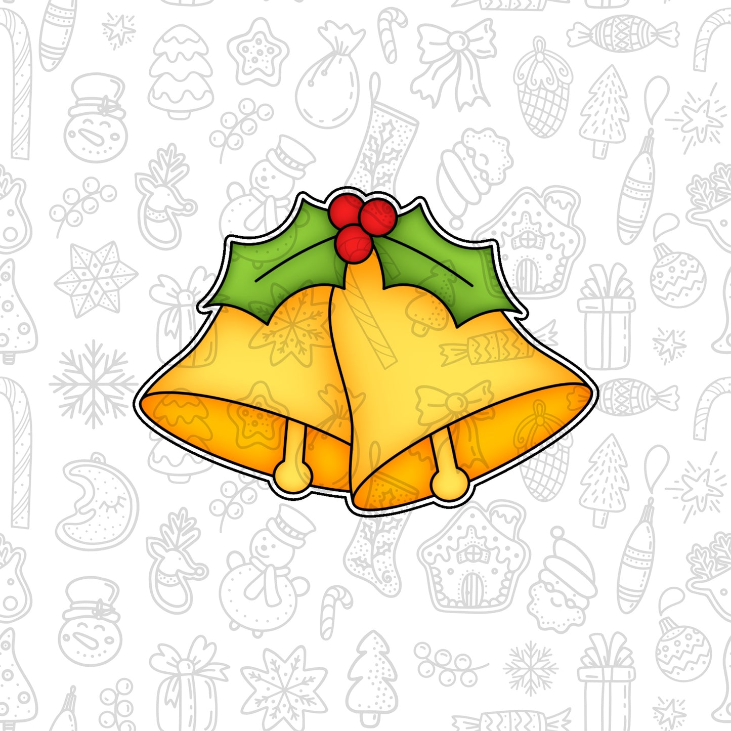 DONE TO ORDER: Christmas Bells Cookie Cutter - SHCreations