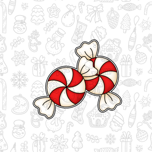 DONE TO ORDER: Christmas Candy 2 Cookie Cutter - SHCreations
