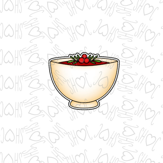 DONE TO ORDER: Cranberry Bowl Cookie Cutter - SHCreations