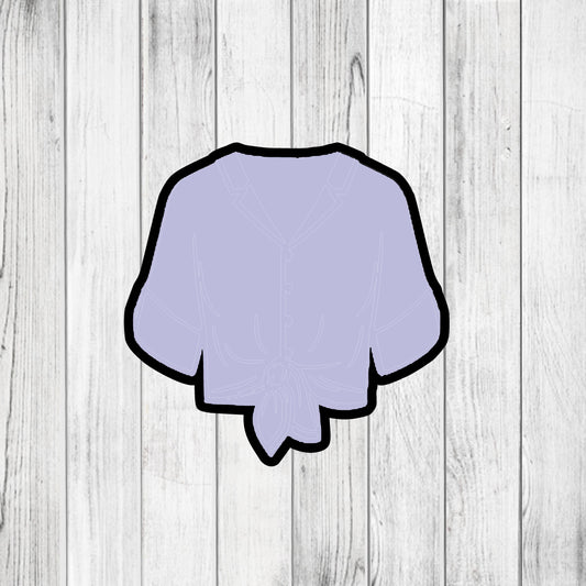 DONE TO ORDER: Crop Knotted T-Shirt Cookie Cutter - SHCreations