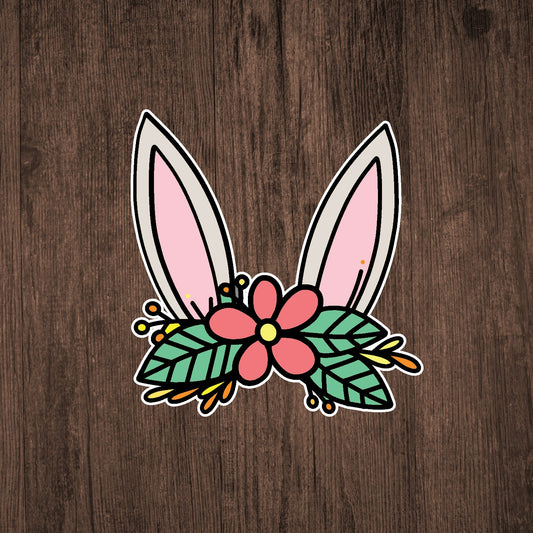 DONE TO ORDER: Floral Bunny Ears Cookie Cutter - SHCreations