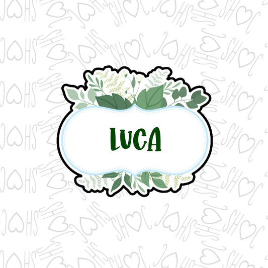 DONE TO ORDER: Floral Plaque 2 Cookie Cutter - SHCreations