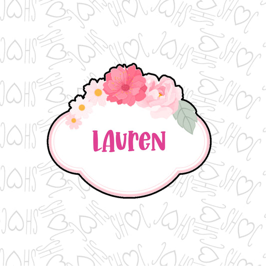 DONE TO ORDER: Floral Plaque 3 Cookie Cutter - SHCreations