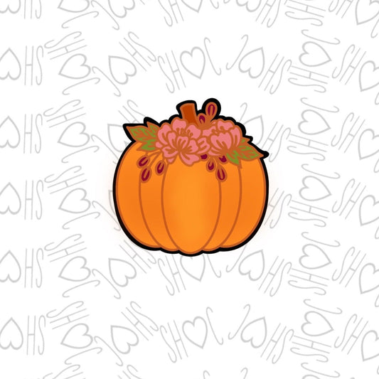 DONE TO ORDER: Floral Pumpkin Cookie Cutter - SHCreations
