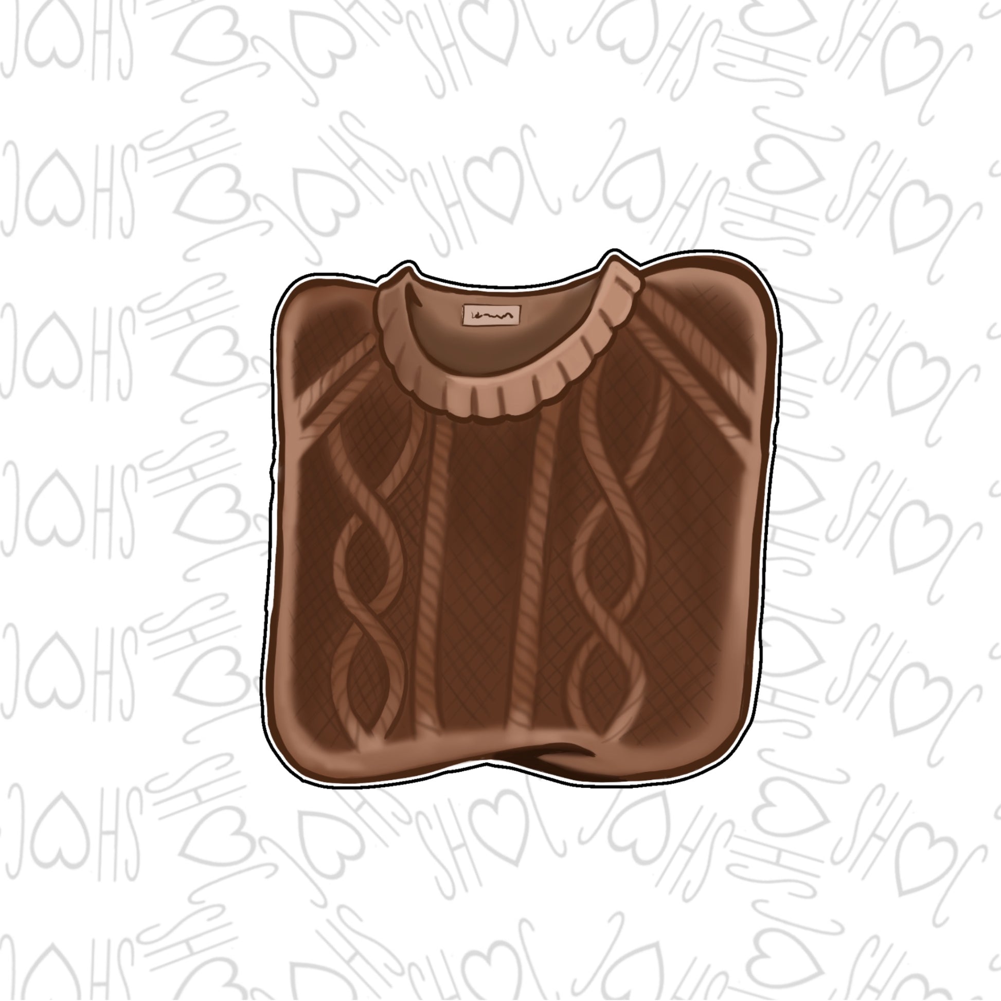 DONE TO ORDER: Folded Sweater Cookie Cutter - SHCreations