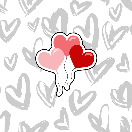 DONE TO ORDER: Heart Balloons 1 Cookie Cutter - SHCreations