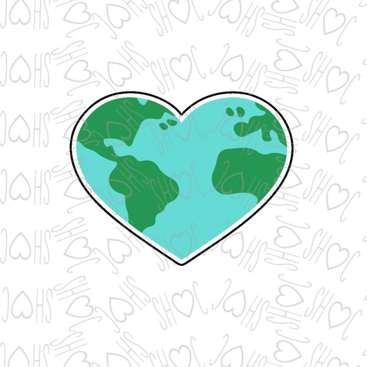 DONE TO ORDER: Heart Earth Cookie Cutter - SHCreations