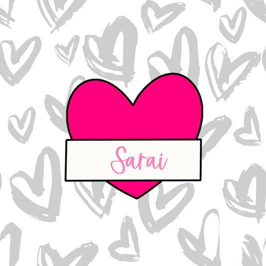 DONE TO ORDER: Heart Plaque Cookie Cutter - SHCreations
