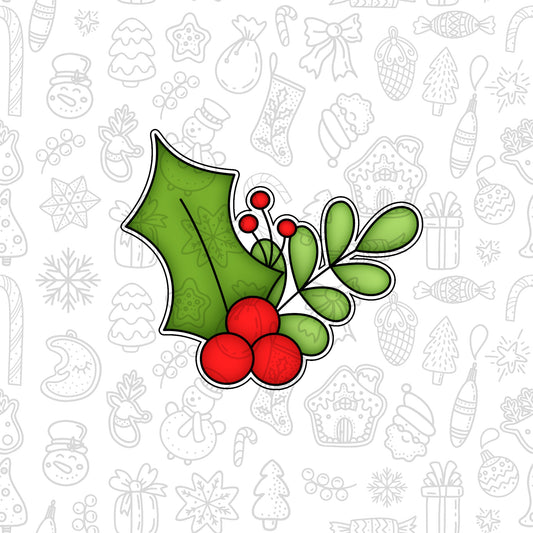 DONE TO ORDER: Holly Leaf 2 Cookie Cutter - SHCreations