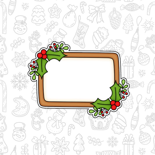 DONE TO ORDER: Holly Plaque Cookie Cutter - SHCreations