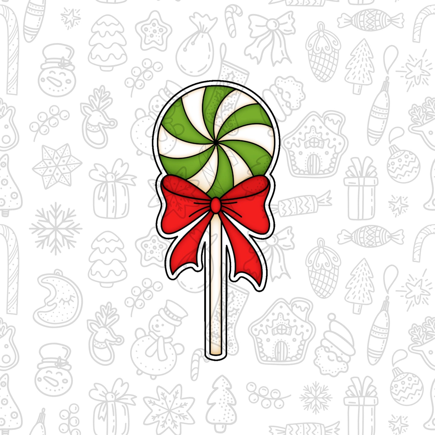 DONE TO ORDER: Lollipop w/Bow Cookie Cutter] - SHCreations