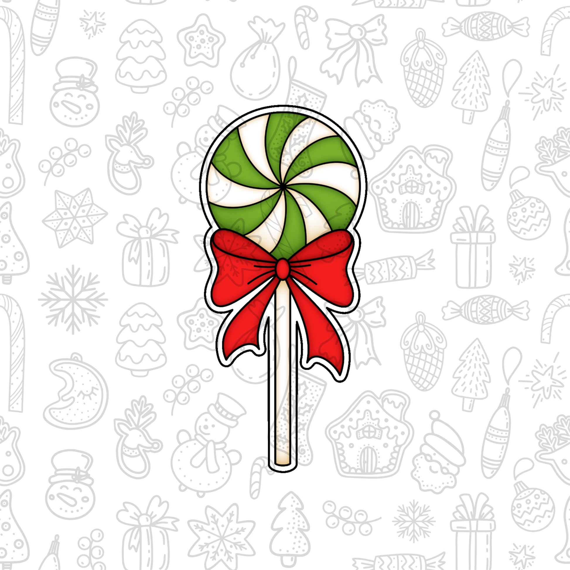 DONE TO ORDER: Lollipop w/Bow Cookie Cutter] - SHCreations