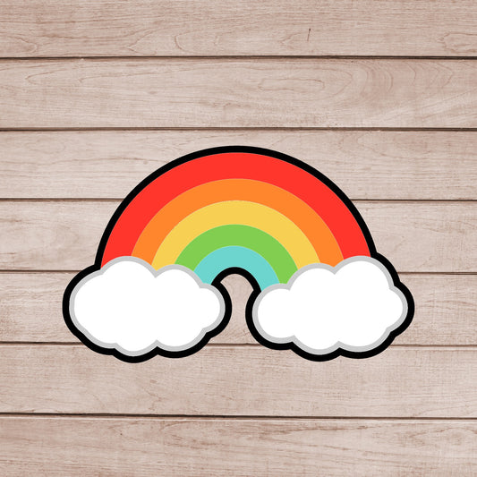 DONE TO ORDER: Rainbow with Cloud 1 Cookie Cutter - SHCreations