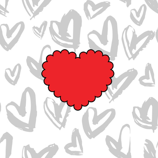 DONE TO ORDER: Scallop Heart Cookie Cutter - SHCreations