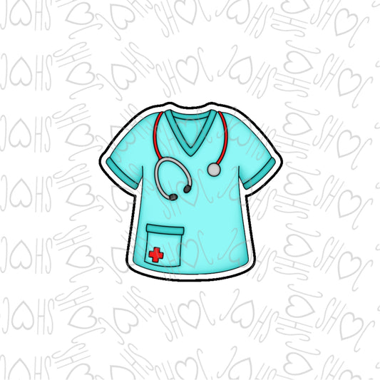 DONE TO ORDER: Scrub Top Cookie Cutter - SHCreations
