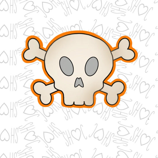 DONE TO ORDER: Skull + Bones 1 Cookie Cutter - SHCreations